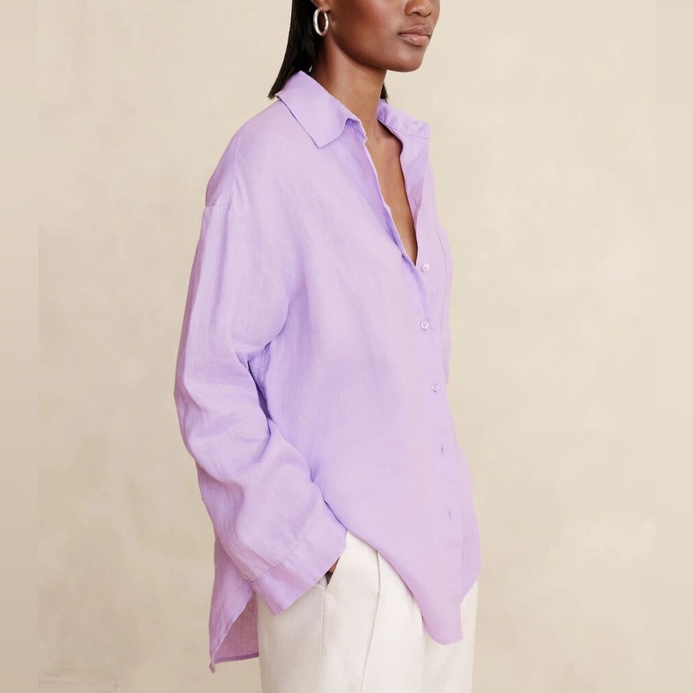 Banana Republic Lavender Button-Down Shirt
